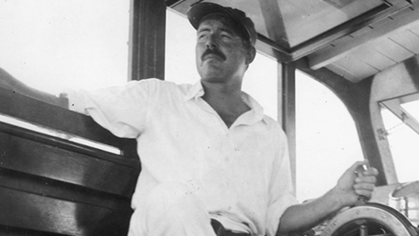 Hemingway on his boat the Pilar